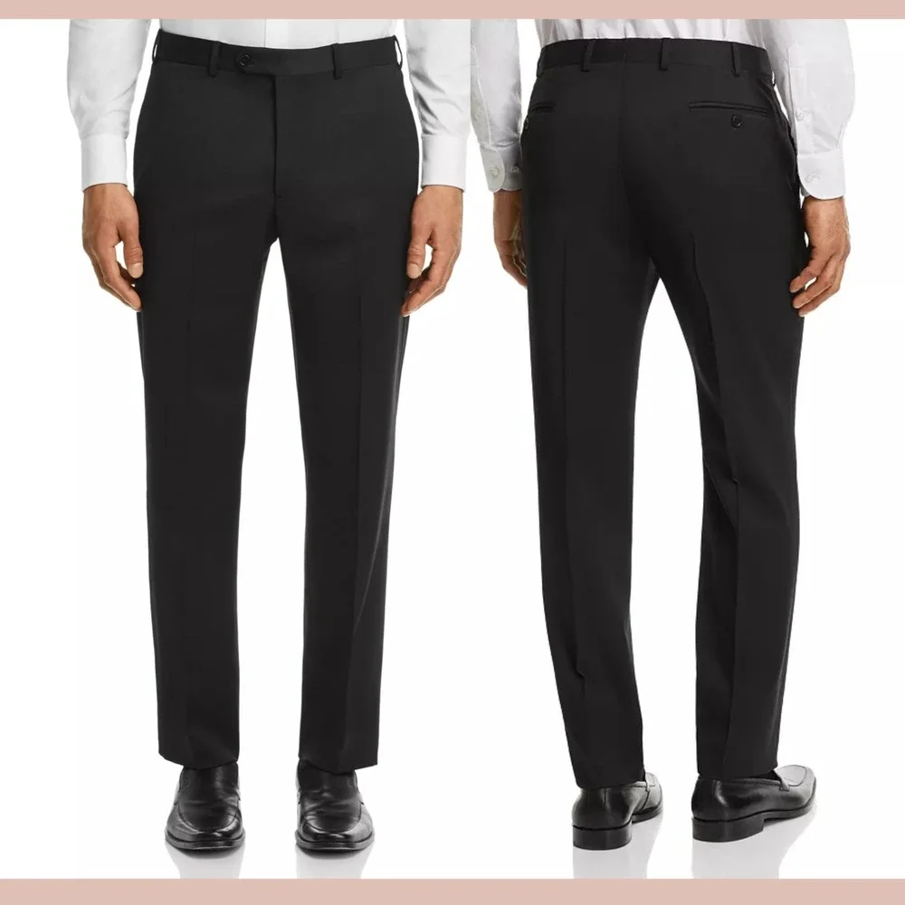 NEW $475 Emporio Armani [ 52 US ] Wool Trouser Pants‎ Black U1901